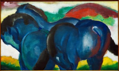 De kleine blauwe paarden door Franz Marc
