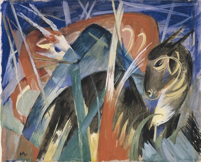 Fabeldieren I door Franz Marc
