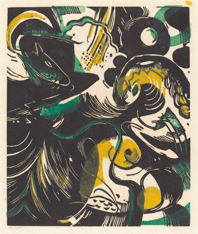 Genesis II (Schöpfungsgeschichte II), 1914 door Franz Marc