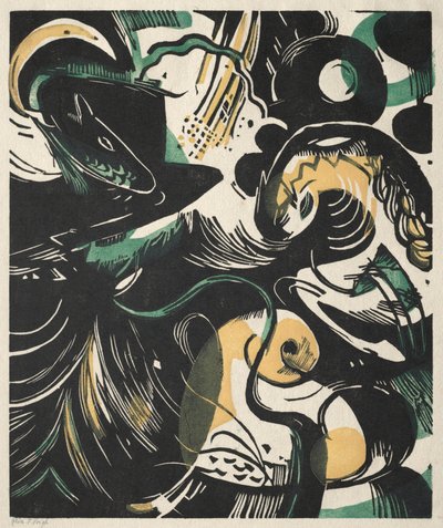 Genesis II door Franz Marc