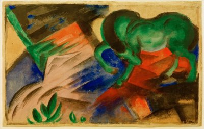 Groen paard door Franz Marc