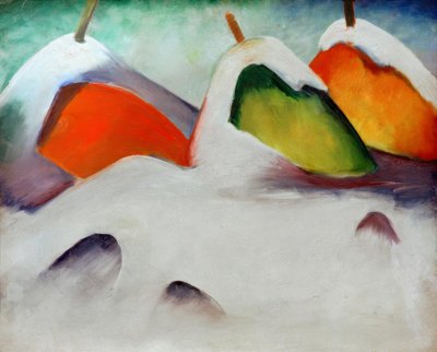 Hurken in de sneeuw door Franz Marc