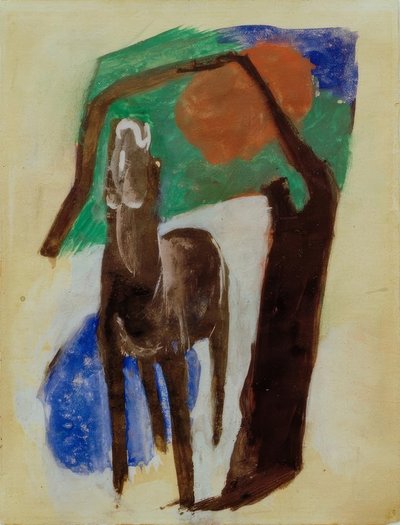 Klagend paard door Franz Marc