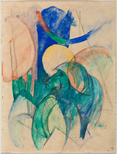 Mandrill door Franz Marc