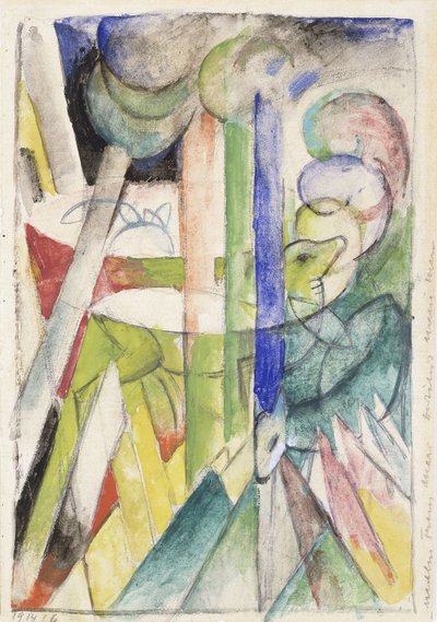 Berggeit door Franz Marc
