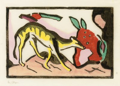 Mythisch dier door Franz Marc