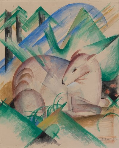 Rood hert door Franz Marc