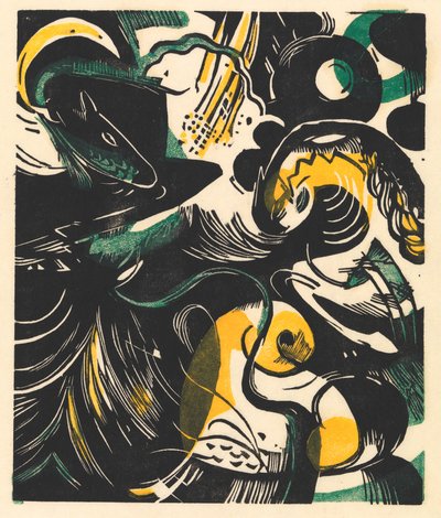 Scheppingsverhaal II door Franz Marc