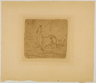 Stervend hert door Franz Marc