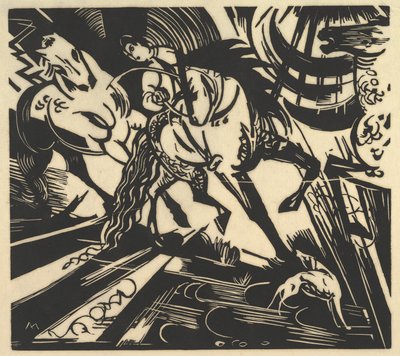 De rijschool door Franz Marc