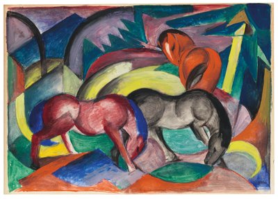 Drie paarden, 1912 door Franz Marc