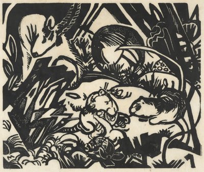 Tierlegende (Dierenlegende) door Franz Marc