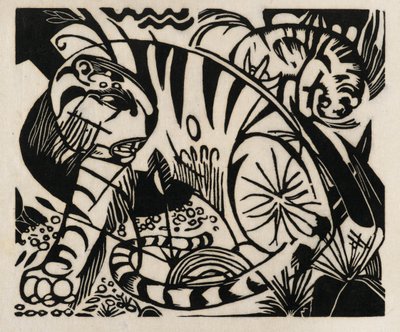 Tijger, 1912 door Franz Marc