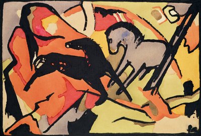 Twee Paarden, 1911-12 door Franz Marc
