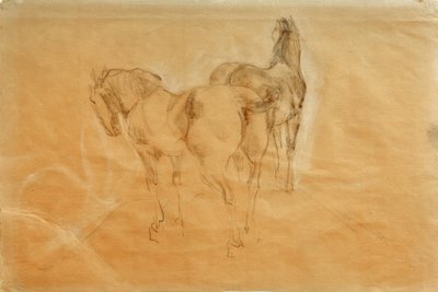 Twee paarden door Franz Marc