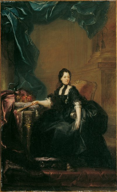 Keizerin Maria Theresia in weduwedracht door Franz Messmer