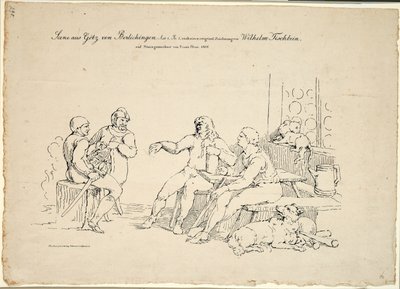 Acte 1, Scène 1 uit Götz van Berlichingen door Franz Pforr