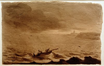 Kustlandschap bij naderende storm door Franz Pforr