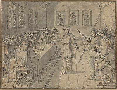 Scène uit Act IV van Goethe