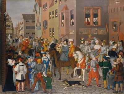 De Intocht van Koning Rudolf van Habsburg in Basel in 1273 door Franz Pforr