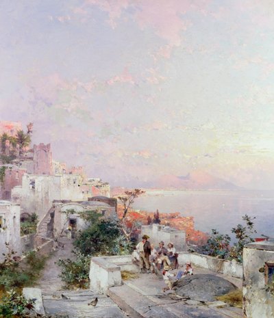 Posilipo, Napels door Franz Richard Unterberger