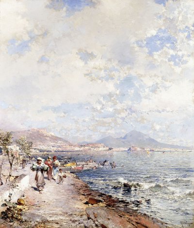 Posillipo, Napels door Franz Richard Unterberger