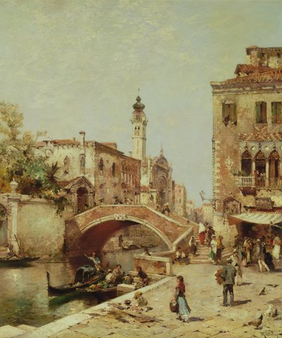 Santa Catarina Kanaal, Venetië door Franz Richard Unterberger