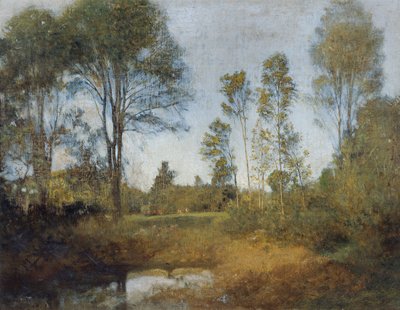 Landschap met hooiwagen door Franz Rumpler