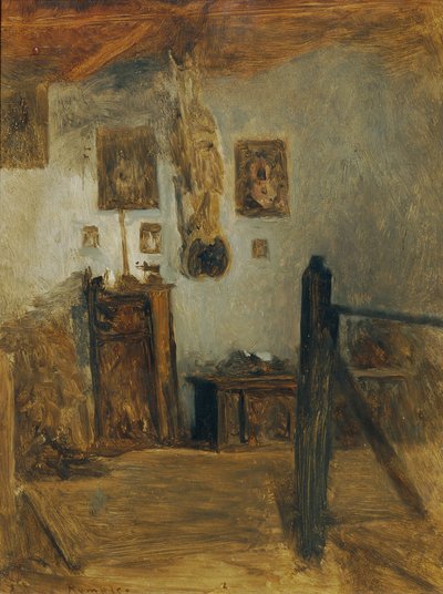 Voordeur in het geboortehuis van de kunstenaar door Franz Rumpler