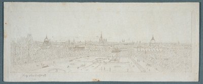 Uitzicht op Wenen vanaf Schloss Belvedere door Franz Schmied