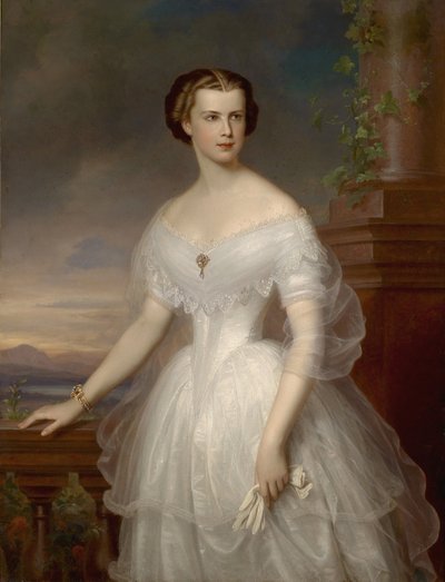 Portret van Elisabeth van Beieren door Franz Schrotzberg