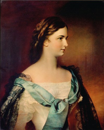 Portret van Keizerin Elisabeth van Oostenrijk door Franz Schrotzberg
