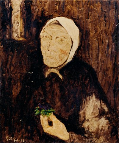 De viooltjesverkoopster door Franz Secky
