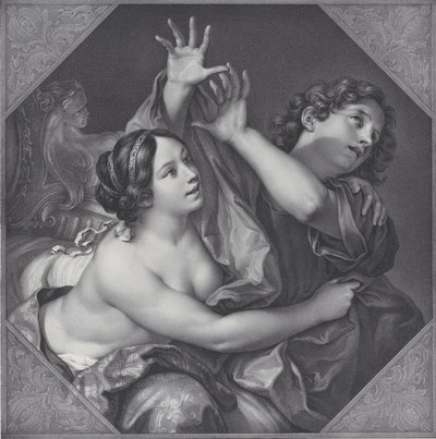 Jozef en de vrouw van Potifar, 1837 door Franz Seraph Hanfstaengl