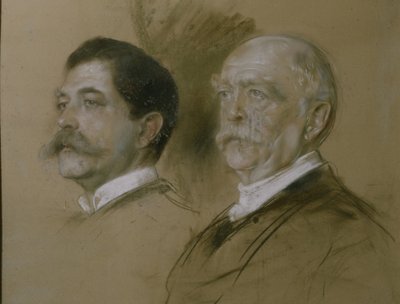 Otto von Bismarck en zijn zoon Herbert, staatssecretaris van Buitenlandse Zaken van 1860-90, 1892 door Franz Seraph von Lenbach