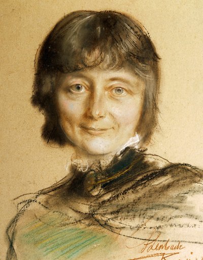Portret van Nina Hagerup door Franz Seraph von Lenbach