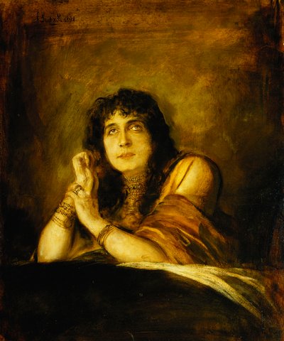 Portret van Sarah Bernhardt als Lady Macbeth, 1892 door Franz Seraph von Lenbach