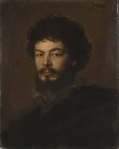 Portret van de Architect en Beeldhouwer Lorenz Gedon door Franz Seraph von Lenbach
