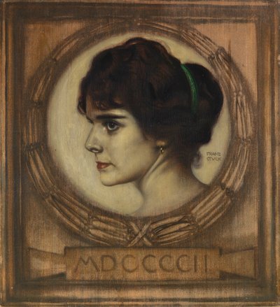 Portret van Gemma Bierbaum, 1902 door Franz Stuck Ritter von