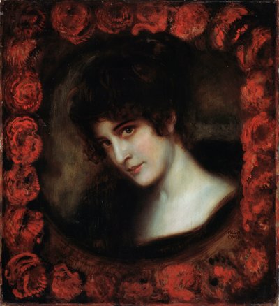 Portret van een vrouw door Franz Stuck Ritter von
