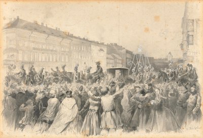 Processie van Alexander II, 1862 door Franz Teichel