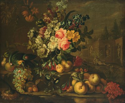 Bloemen en fruit door Franz Werner Tamm