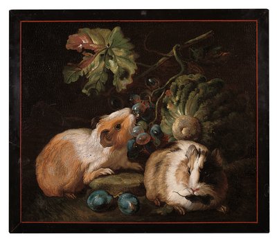 Romeins micromozaïek paneel met twee cavia