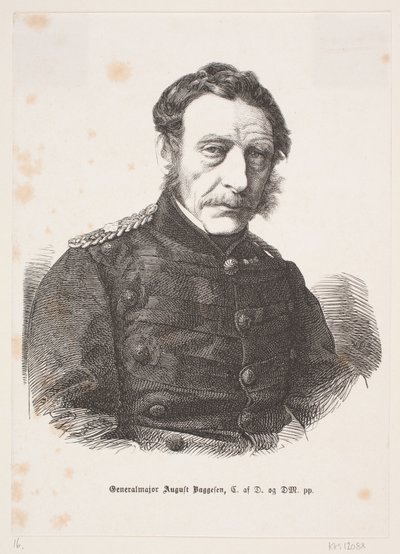 Generaal-majoor August Baggesen door Franz Wilhelm Obermann