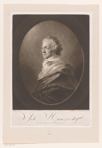 Portret van Johann Hunczovsky door Franz Wrenk