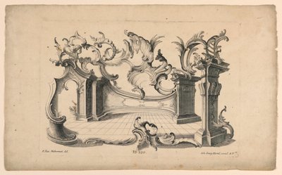 Rocaille motieven en dados, uit set nr. 120 door Franz Xaver Habermann