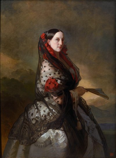 Grootvorstin Maria Nikolaevna van Rusland (1819-1876), Hertogin van Leuchtenberg door Franz Xaver Winterhalter