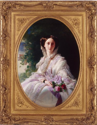 Portret van Groothertogin Olga Nikolaevna van Rusland, 1822-1892, koningin van Württemberg, 1856 door Franz Xaver Winterhalter