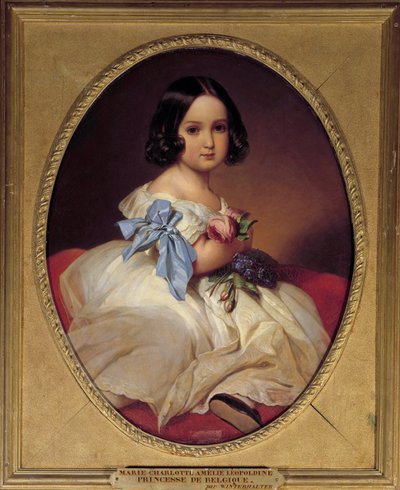 Portret van Marie Charlotte Amelie van Saksen, Keizerin van Mexico (1840-1927) door Franz Xaver Winterhalter