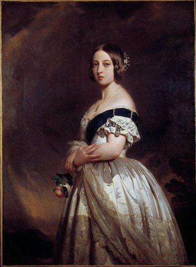 Portret van Victoria I, Koningin van Engeland door Franz Xaver Winterhalter